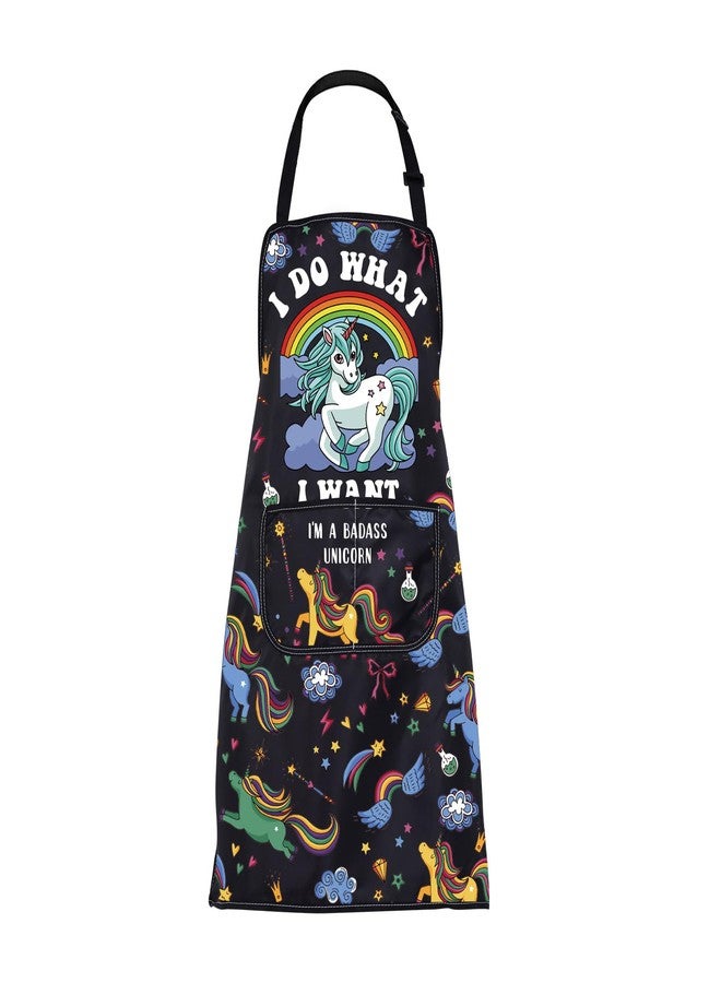 BNQL Unicorn Apron Unicorn Gifts for Unicorn Lovers I Do What I Want Apron I'm a Unicorn Baking Apron Waterproof with Pockets - Image 1