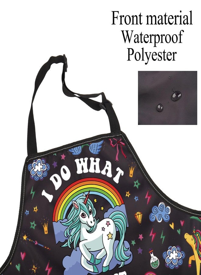 BNQL Unicorn Apron Unicorn Gifts for Unicorn Lovers I Do What I Want Apron I'm a Unicorn Baking Apron Waterproof with Pockets - Image 3