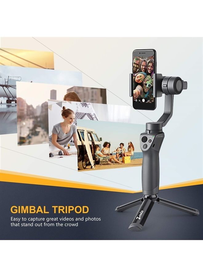 Zeadio Metal Mini Tripod, Desktop Tabletop Stand Compact Tripod for Smooth 4, Osmo Mobile, Vimble 2, Gimbal Handle Grip Stabilizer and All Cameras - Image 3