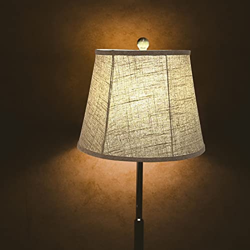TooToo Star Double TOOTOO STAR Brown Lamp Shade Set of 2, Large Drum Lampshade for Floor Light and Table Lamp 10x14x10 inch, DIY Fabric Natural Linen Hand Crafted, Spider (Brown, 10 x 14 x 10.5 inch) - Image 4