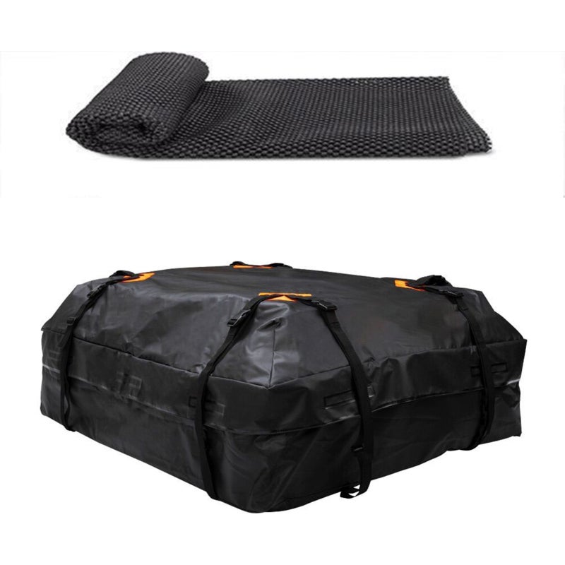 Waterproof Cargo Bag Car Roof Cargo Carrier Universal Luggage Bag Storage Cube Bag for Travel Camping with Anti-slip Mat - Image 1