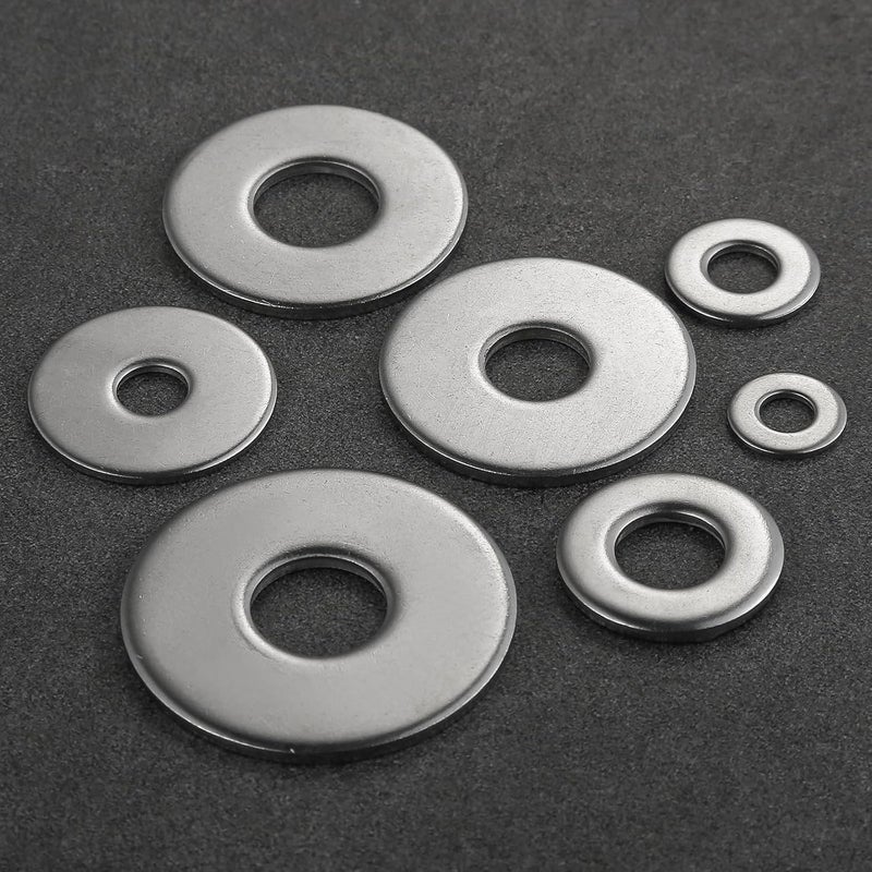 Wensilon Store (120 قطعة) 1/4" × 1" غسالات مسطحة من الفولاذ المقاوم للصدأ 304 للبراغي والصواميل، مناسبة لصيانة المصانع، المطبخ، المتجر والبناء الخارجي - Image 4