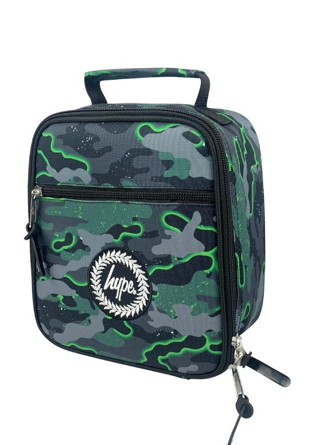 JUST HYPE Insulated Lunch Bag - Green Glow Camo - Image 2