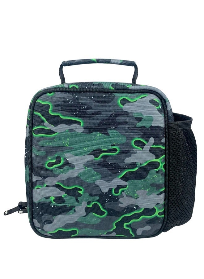 JUST HYPE Insulated Lunch Bag - Green Glow Camo - Image 4