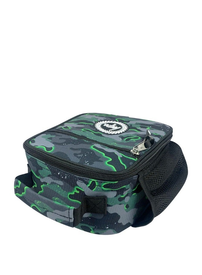 JUST HYPE Insulated Lunch Bag - Green Glow Camo - Image 5
