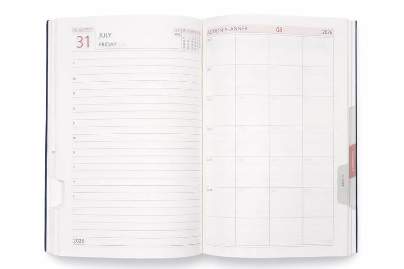 Castleore Printed Executive Notebook Diary 2026 PU Foam Padded Artificial Leather Cover A5 Size 8.3 inch x 6 inch Premium Paper Quality 365 Pages Daily Monthly Planner with Dates (Inner Peace Brown 2026) - Image 4