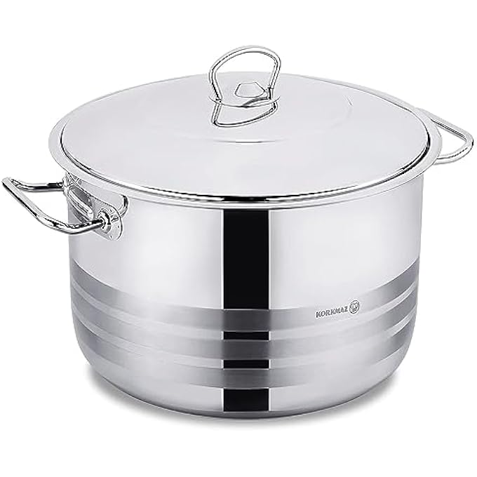 Korkmaz Mega Stainless Steel Casserole With Lid 40X26 Cm  300 L  Silver  Ka1948 - Image 1