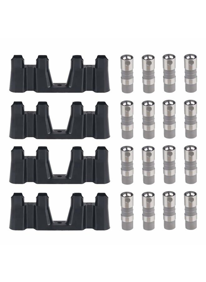 JDMON Compatible with New Hydraulic Roller Lifters Set of 16 and 4 Guide Trays Chevy LS1 LS2 LS3 LS6 LS7 LQ4 LQ9 LY5 LY6 LM7 4.8 5.3 5.7 6.0 GM Replace 12499225 HL124 - Image 1