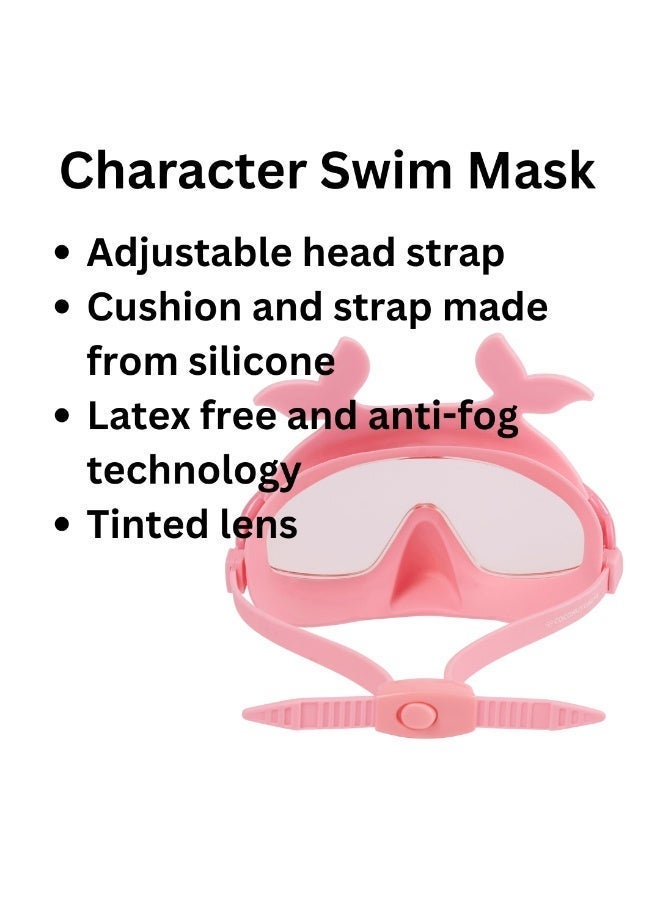 Trishi Coconut Grove Character Swim Mask for Kids – Anti-Fog UV Protection Swimming Goggles, Adjustable Strap, Leak-Proof Silicone Seal, Comfortable Design for Boys & Girls Pearl the Mermaid - Image 2