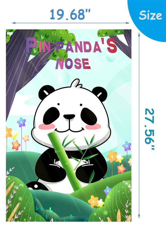 Badeauwald Panda Party Supplies, Pin the Nose on the Panda Games for Party. Panda Birthday Party Supplies, Large Poster. Panda Party Games, Elastic Blindfolds, Stickers Edge Cut for Panda Birthday Decorations. - Image 3