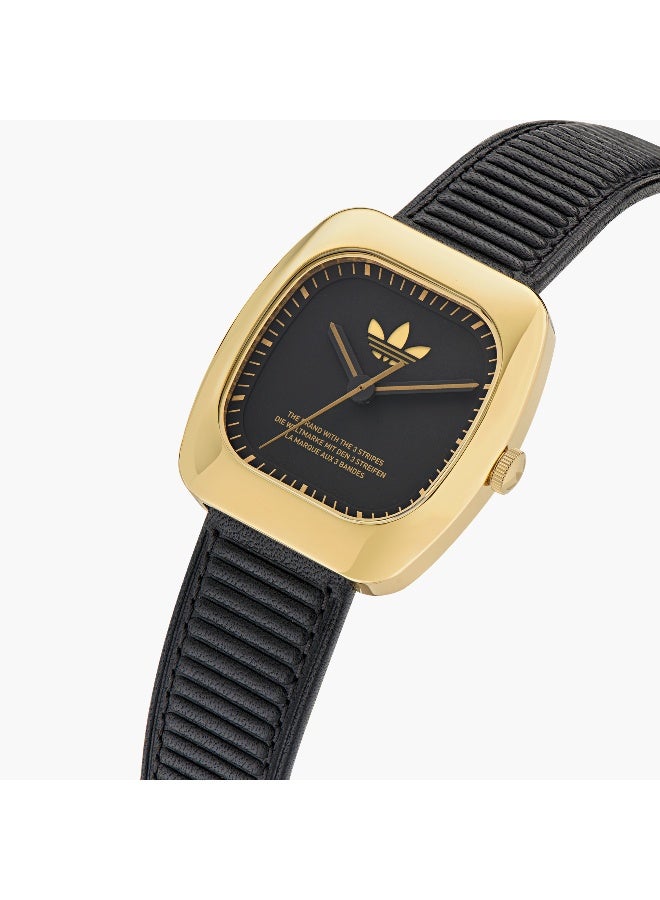 Adidas Gold and Black Analog Watch for Men - Image 2