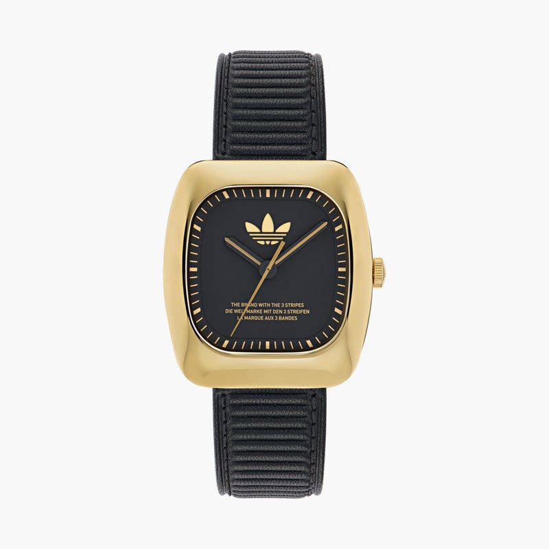 Adidas Gold and Black Analog Watch for Men - Image 1