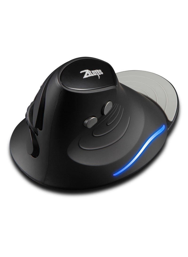ZELOTES ماوس ألعاب عمودي F-17 بتردد 2.4 جيجاهرتز، ماوس بصري مريح مزود بـ 6 مفاتيح مع 3 نقاط لكل بوصة قابلة للتعديل لأجهزة الكمبيوتر المحمولة - Image 3