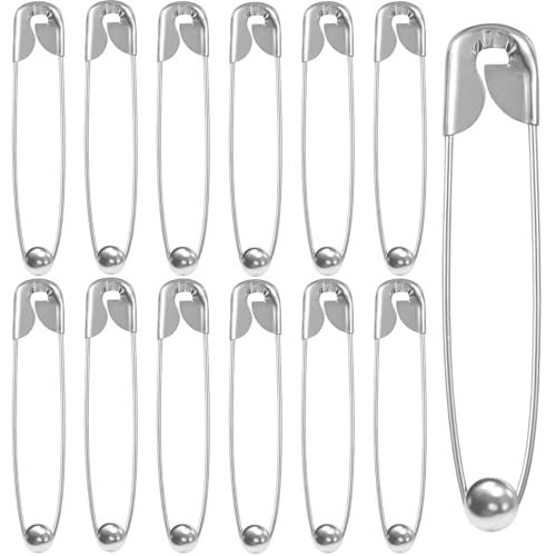 VAMA Fashions Metal Ball Safety Pin Set Draping Saree Pallu Pleats Holding Hijab Locking Clothing Sewing Crafting Multipurpose Pins for Women (4.5cm - Safety Pin for Pallu Dupatta) - Image 1