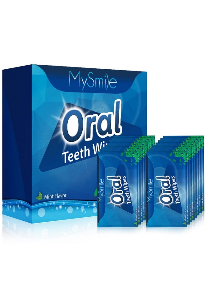 MySmile 100Pcs Teeth Wipes Disposal Finger Brush Deep Cleaning Teeth Wipes Oral Brush Up Tooth Wipes For Teeth Cleaning, Mint Flavor - Image 1