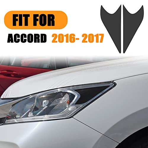 TOMALL أفلام تظليل مصابيح السيارة TOMALL متوافقة مع هوندا أكورد 2016-2017 20% نقل الضوء حواف برتقالية ملصقات حذف زينة للسيارة (20% أسود داكن) - Image 5