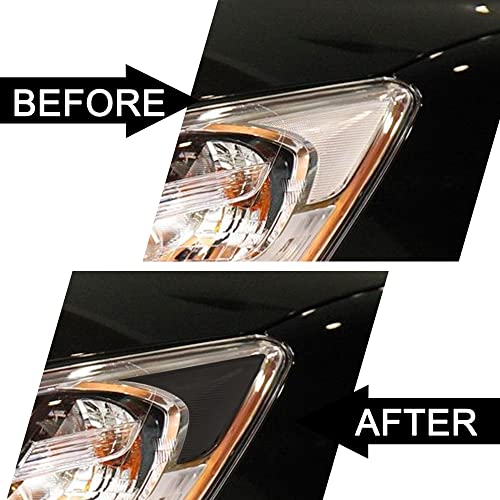 TOMALL أفلام تظليل مصابيح السيارة TOMALL متوافقة مع هوندا أكورد 2016-2017 20% نقل الضوء حواف برتقالية ملصقات حذف زينة للسيارة (20% أسود داكن) - Image 4