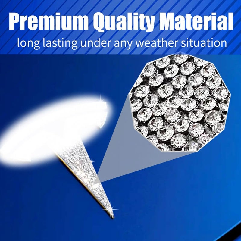 Yeapop Bling Bling Rhinestone Logo Emblems for Tesla Model 3 2017-2023,6 Pcs Emblems Stickers for Front Trunk, Rear Trunk, Bedazzled Accessories for Model 3. - Image 2
