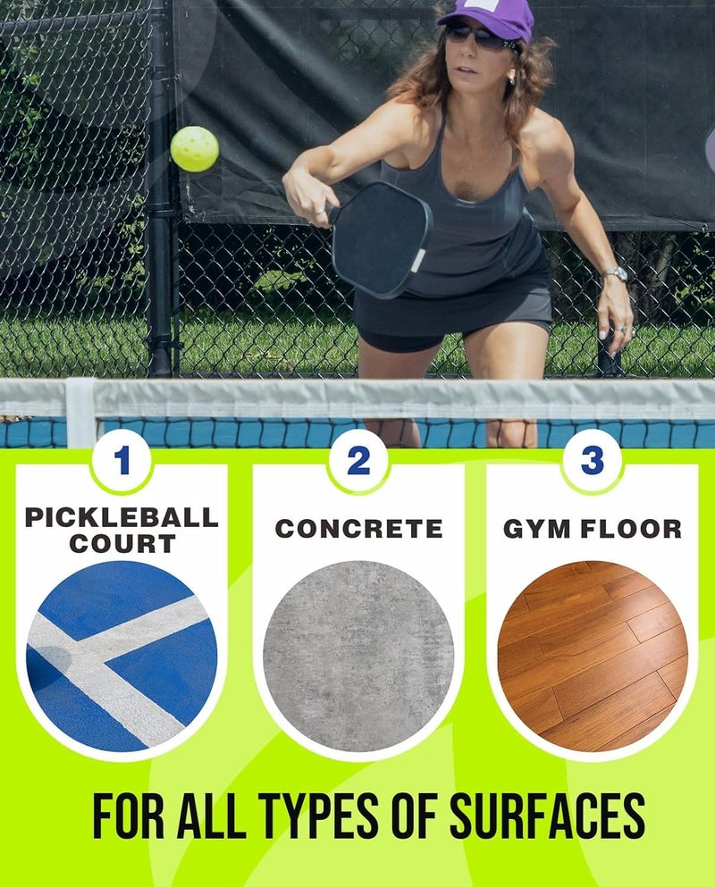 ianoni Pickleball Balls, 40 Holes Pickle Balls for Outdoor Indoor Sports Play, High Bounce Durable Pickleballs for All Types Paddles, Gifts for Pickleball Lovers (Green 3Pc) - Image 4