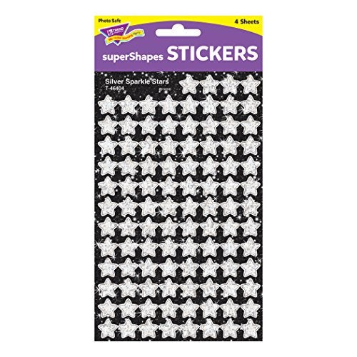 Trend Enterprises Trend Silver Sparkle Stars superShapes Stickers, Classroom Incentives, 400 Count - Image 4
