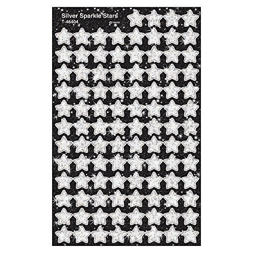 Trend Enterprises Trend Silver Sparkle Stars superShapes Stickers, Classroom Incentives, 400 Count - Image 1