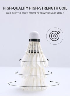 GROIC Goose Feather Pack of 3, Badminton Shuttlecocks with Great Stability and Durability, High Speed Badminton Ball  - Image 4