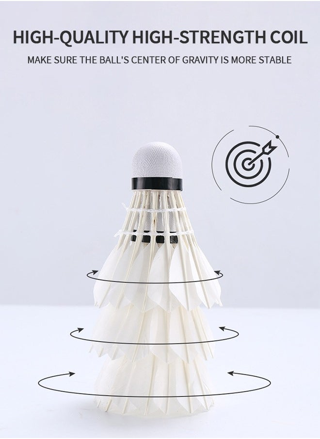 GROIC - Goose Feather Pack of 3, Badminton Shuttlecocks with Great Stability and Durability, High Speed Badminton Ball - Image 1