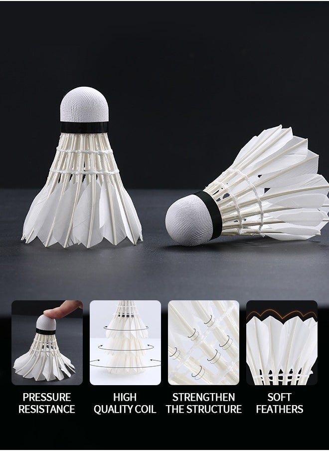 GROIC - Goose Feather Pack of 3, Badminton Shuttlecocks with Great Stability and Durability, High Speed Badminton Ball - Image 1