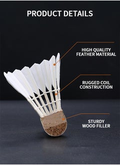 GROIC Goose Feather Pack of 3, Badminton Shuttlecocks with Great Stability and Durability, High Speed Badminton Ball  - Image 5