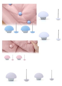 OASIS-TH Duvet Cover Clip, Duvet Clips Fixer, Non-Slip Duvet Cover Clips, Plastic, Duvet Cover Clips, Duvet Pins, Mushroom Fastening Clip with Button, Pack of 8  - Image 1