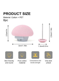 OASIS-TH Duvet Cover Clip, Duvet Clips Fixer, Non-Slip Duvet Cover Clips, Plastic, Duvet Cover Clips, Duvet Pins, Mushroom Fastening Clip with Button, Pack of 8  - Image 2