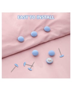 OASIS-TH Duvet Cover Clip, Duvet Clips Fixer, Non-Slip Duvet Cover Clips, Plastic, Duvet Cover Clips, Duvet Pins, Mushroom Fastening Clip with Button, Pack of 8  - Image 4