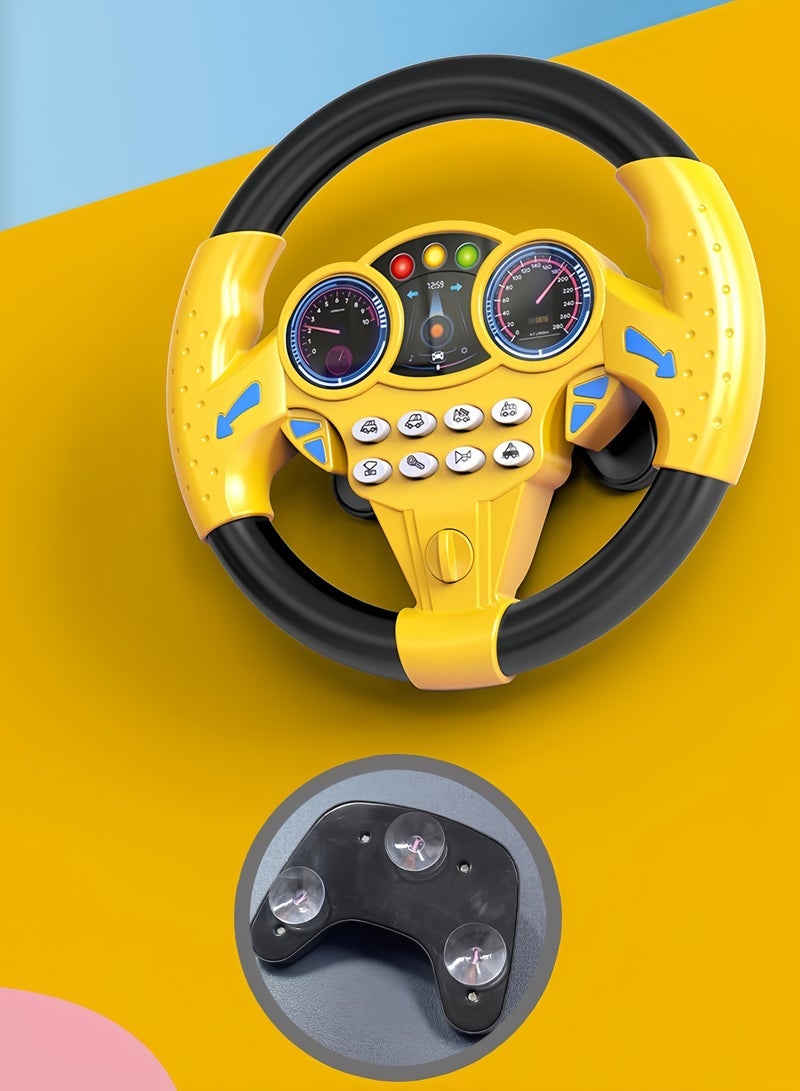 Lee Yon Steering Wheel Simulator Musical Toy, Yellow - Image 4