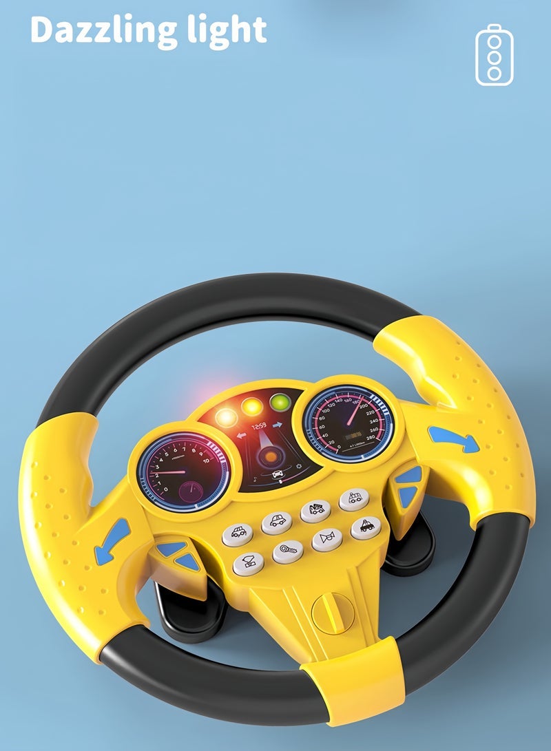 Lee Yon Steering Wheel Simulator Musical Toy, Yellow - Image 3