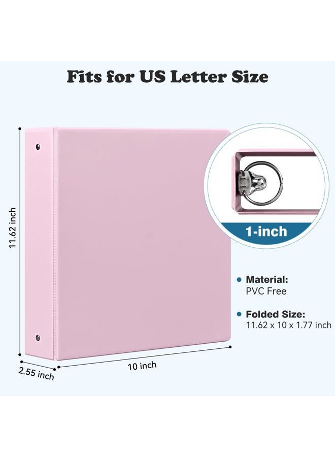 XRUNMIX 2-Inch 3-Ring Binder with Pockets, 2'' Premium View Binders with Three Ring Binders Holds up to 450 Sheets US Letter Size, Bulk Pack of 6 (2- inch Pastel Color) - Image 2