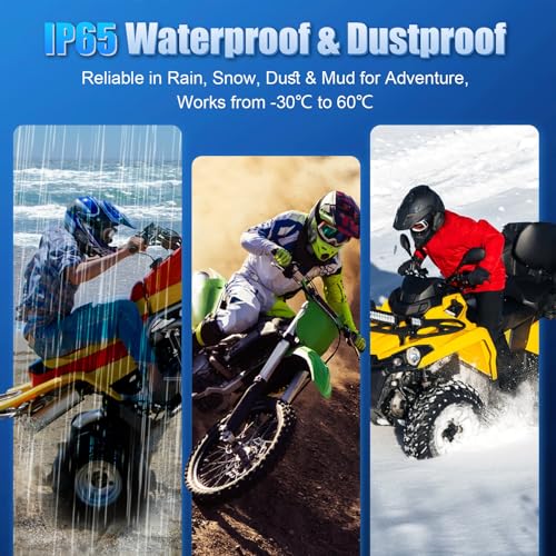 EJEAS E1 Motorcycle Helmet Bluetooth Headset, Bluetooth 5.3 Helmet Speaker with Noise Reduction and IP65 Waterproof, Voice Assistant and Hands-Free Calling for Single Rider Use - Image 4