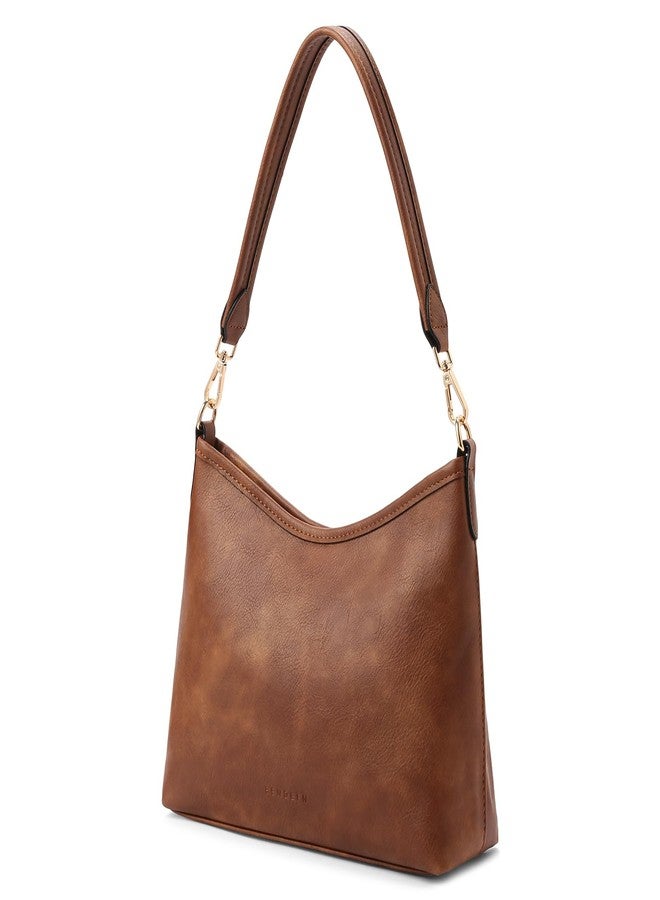 SENDEFN Shoulder Bag for Women Top-Handle Travel Handbag Vegan Leather Crescent Hobo Bag Cross Body Clutch Underarm Purse with Shoulder Strap - Image 1