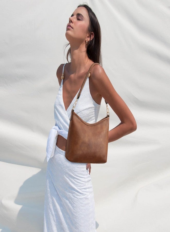 SENDEFN Shoulder Bag for Women Top-Handle Travel Handbag Vegan Leather Crescent Hobo Bag Cross Body Clutch Underarm Purse with Shoulder Strap - Image 2