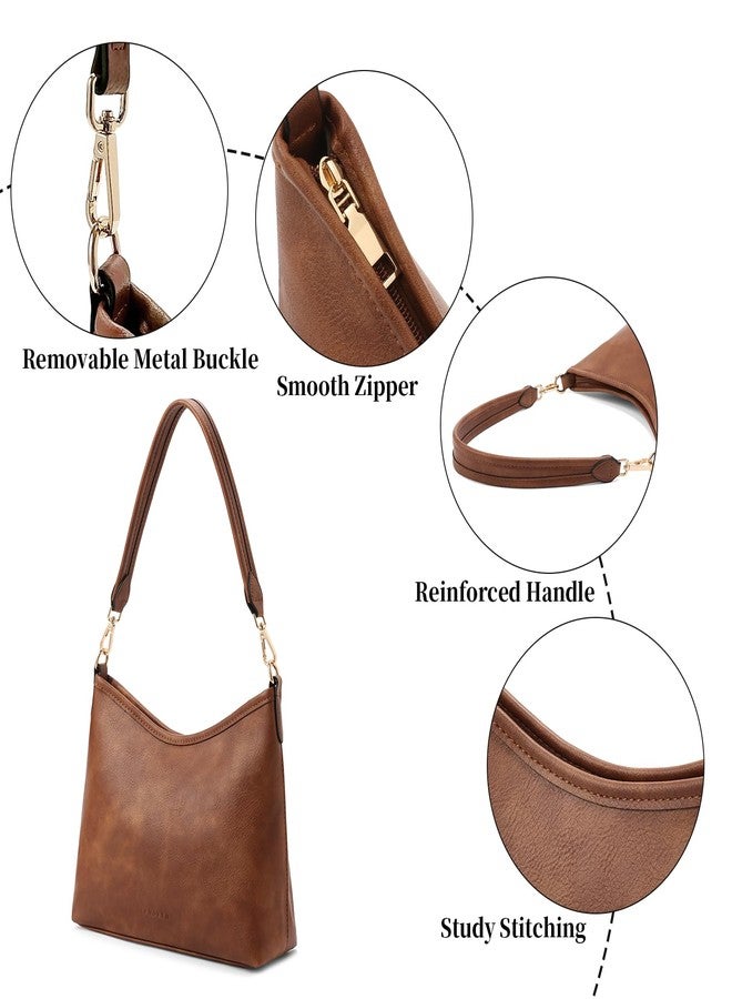 SENDEFN Shoulder Bag for Women Top-Handle Travel Handbag Vegan Leather Crescent Hobo Bag Cross Body Clutch Underarm Purse with Shoulder Strap - Image 4