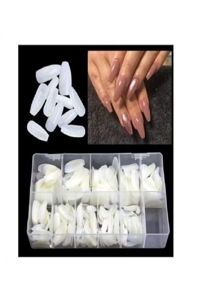 أظافر صناعية - 100 قطعة. أبيض - Image 1