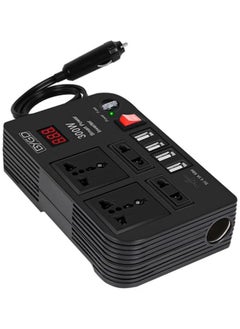 BYGD 300W Car Power Inverter DC 12V/24V to 220V AC with 4 USB Ports Fast Charging with 2 Universal Sockets with Multi functional LED Display Photovoltaic Inverter  - Image 2