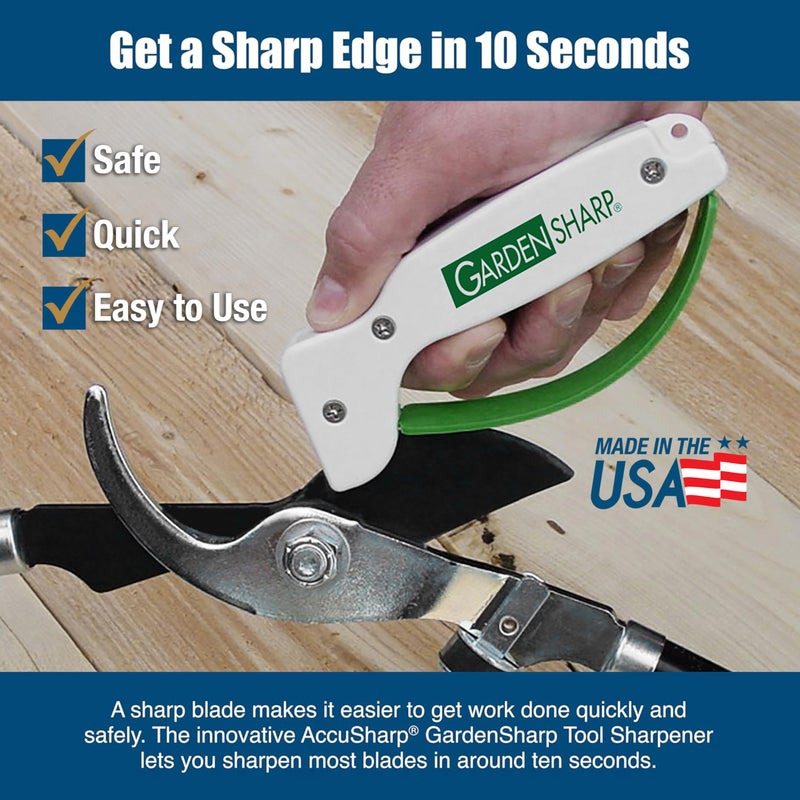 AccuSharp Garden Tool Sharpener, Diamond-Honed Tungsten Carbide Blades, Restores, Repairs, Sharpens & Hones Lawnmower Blades, Secateurs, Limb Loppers, Hoes, Shovels, and Scythes - Image 5