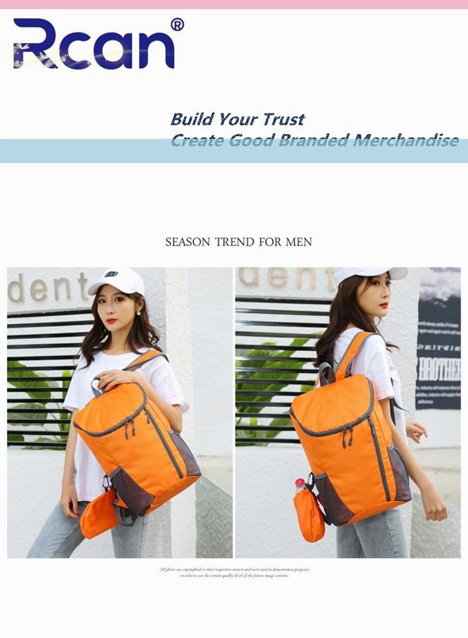 Rcan Portable Outdoor Sports Waterproof Leisure Backpack Travel Folding Backpack Business Gift Storage Bag 2 Piece Set  - Image 3