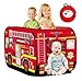Cecailin Pop Up Tent for KidsFire Truck Play Tent Role Play Firefighter TentLarge Easy to OrganizeBirthday Gift for Girls BoysCan Be Played with by 23 Kidsfor Toddler Indoor Outdoor Red - Image 2