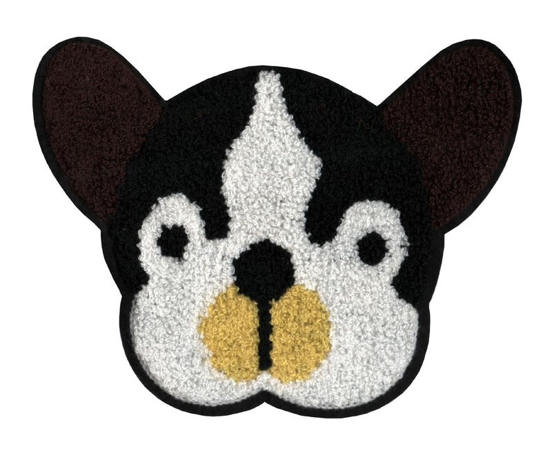Woolen BulldogDog Animal Embroidered Sew on Patch Size 195cm x 16cm for Jackets Caps TShirts Bags Jeans Pants Outdoor Clothing Imported from Malaysia Code R5  - Image 1