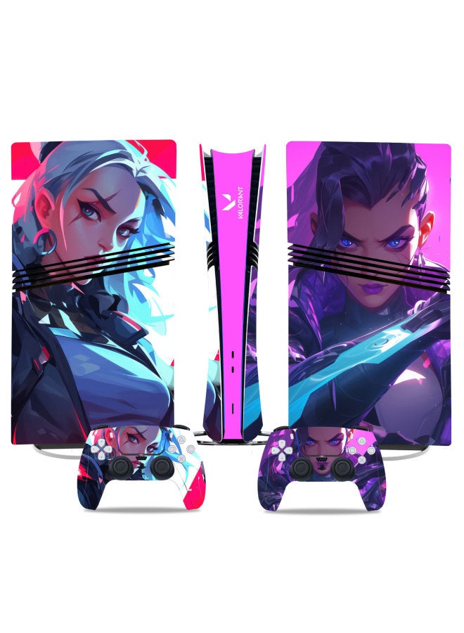 general Suitable For PS5 PRO Host Sticker Digital Version PS5pro Protective Film Game Variety Of Matte Without Leaving Glue-Color:Apricot P5pdigital-1562 - Image 5