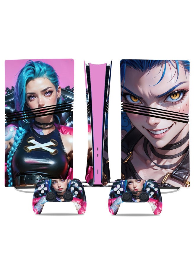 general Suitable For PS5 PRO Host Sticker Digital Version PS5pro Protective Film Game Variety Of Matte Without Leaving Glue-Color:Apricot P5pdigital-1562 - Image 2