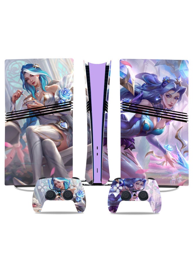 general Suitable For PS5 PRO Host Sticker Digital Version PS5pro Protective Film Game Variety Of Matte Without Leaving Glue-Color:Apricot P5pdigital-1562 - Image 3