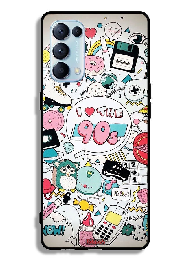 Tolwak Oppo Reno5 Pro 5G Protective Case Cover I Love The 90s - Image 2