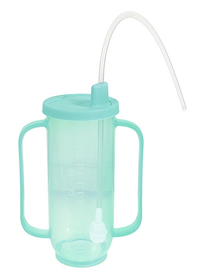 Clobeau Adult Sippy Long Straw Cups for Elderly 350ml Sippy Cup with 2 Handles No Spill Cup for Adults Dysphagia Disabled Patients Drinking Spill-Resistant Cups Sip Handicap - Image 1